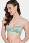 Zivame Coral Glaze Padded Wired 3/4Th Coverage Strapless Bra - Granite Green — thumbnail 4